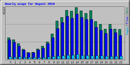 Hourly usage for August 2010