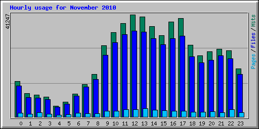 Hourly usage for November 2010