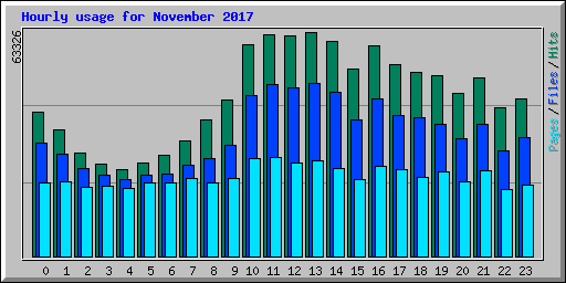 Hourly usage for November 2017