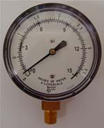 Gas Pressure Guage - Inches of Water